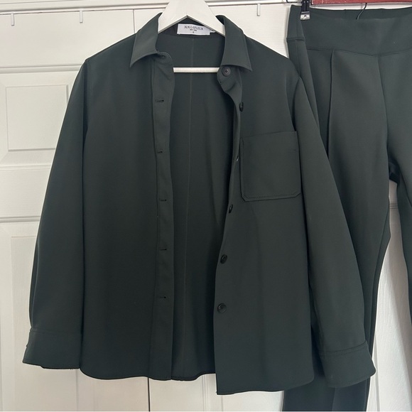 *SET* MM Lafleur The Sierra Shacket - Light Scuba and Pants Set Business Suit - Picture 5 of 10
